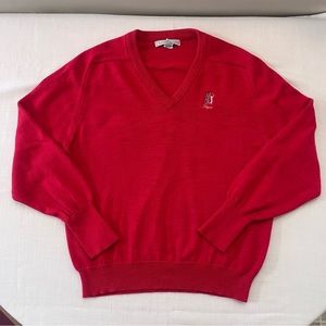 Vintage 90’s Izod V-Neck TPC Sawgrass Golf Sweater, Large